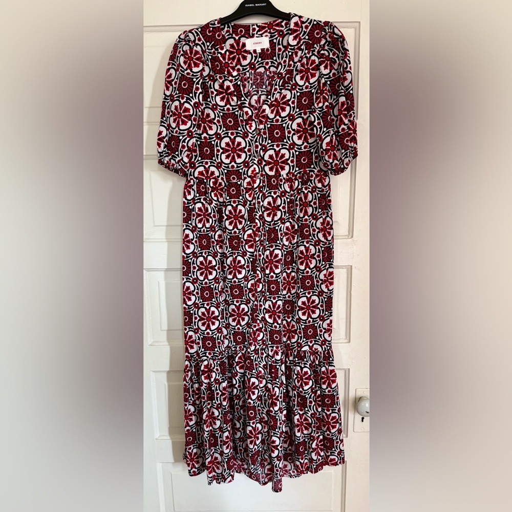Xirena Lennox Red Rose printed dress -   size XS